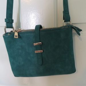 Teal Velvet Purse